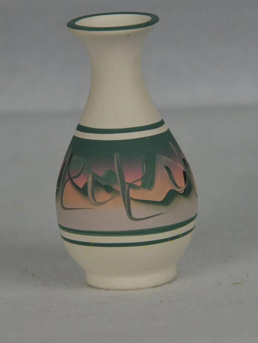 New West Pottery Hand Painted Bud Vase, Phoenix, Arizona, USA, 5” signed
